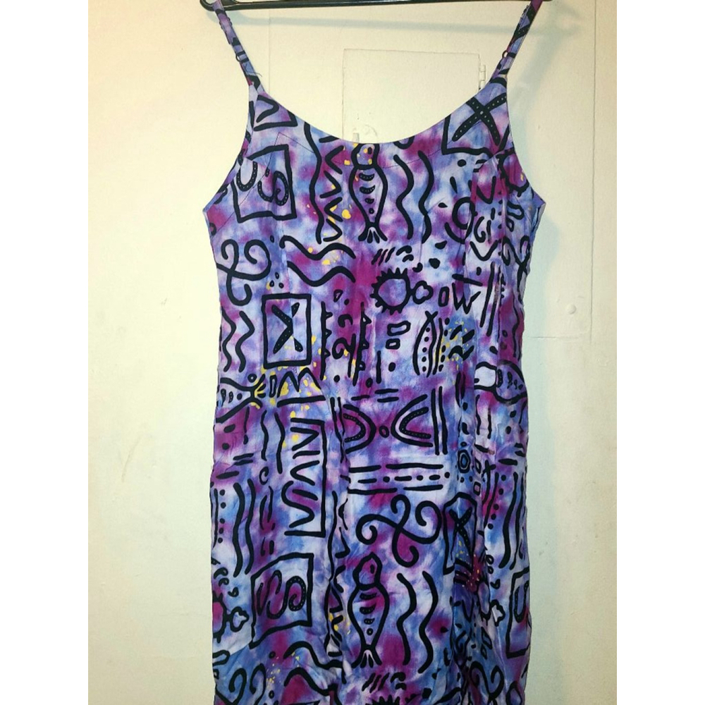 Women's Blue Planet Dress Size M Purple Blue